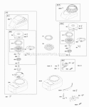 Part Location Diagram of 499915 Briggs and Stratton Kit-Rewind/Blower Housing
